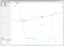 Red Willow County, NE Wall Map Premium Style 2023